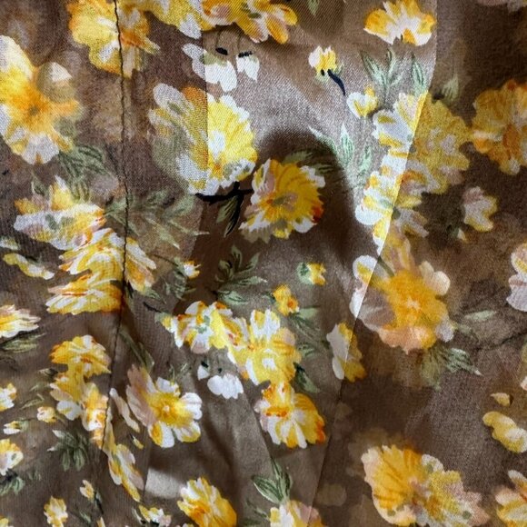 Anthropologie Kimono Cardigan Butter Yellow Boho Beachy Floral - Picture 12 of 16